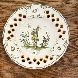 French Faience Decorative Plate